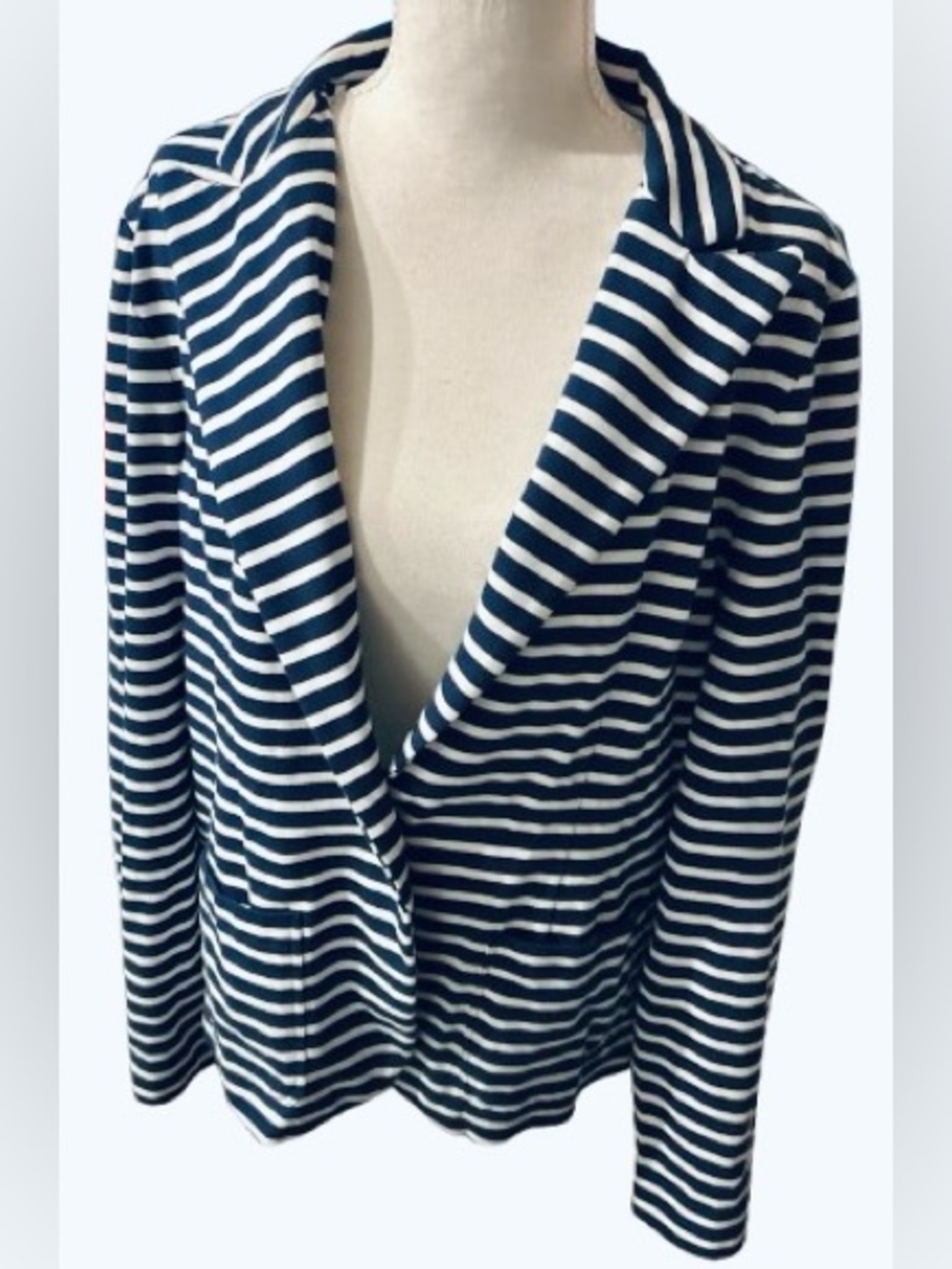 XL 100% Cotton RALPH LAUREB Striped Nautical Blazer Jacket Designer Extra Large